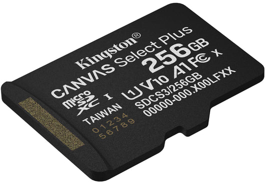Kingston Canvas Select Plus Android A1 microSDXC Speicherkarte, 256Gb, Klasse 10 / UHS-1 U1 SDCS3/256GBSP