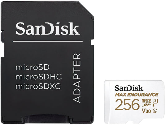 Speicherkarte microSDXC SanDisk High Endurance, 256Gb, Klasse 10 / UHS-1 U3, mit Adapter SDSQQNR-256G-GN6IA