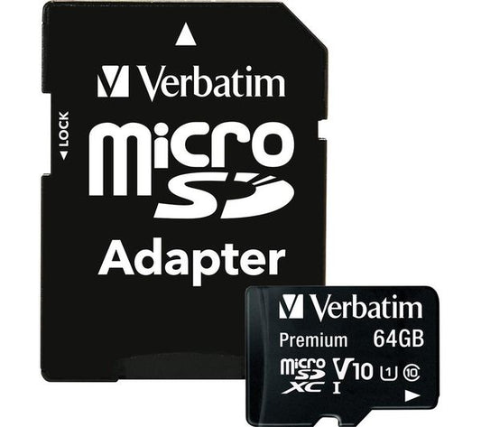 Verbatim microSDXC Speicherkarte, 64Gb, Klasse 10 / UHS-1 U1, mit Adapter