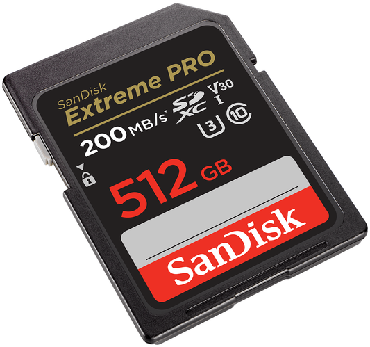 SDXC Speicherkarte SanDisk Extreme Pro, 512GB, Klasse 10 / UHS-1 U3 SDSDXXD-512G-GN4IN