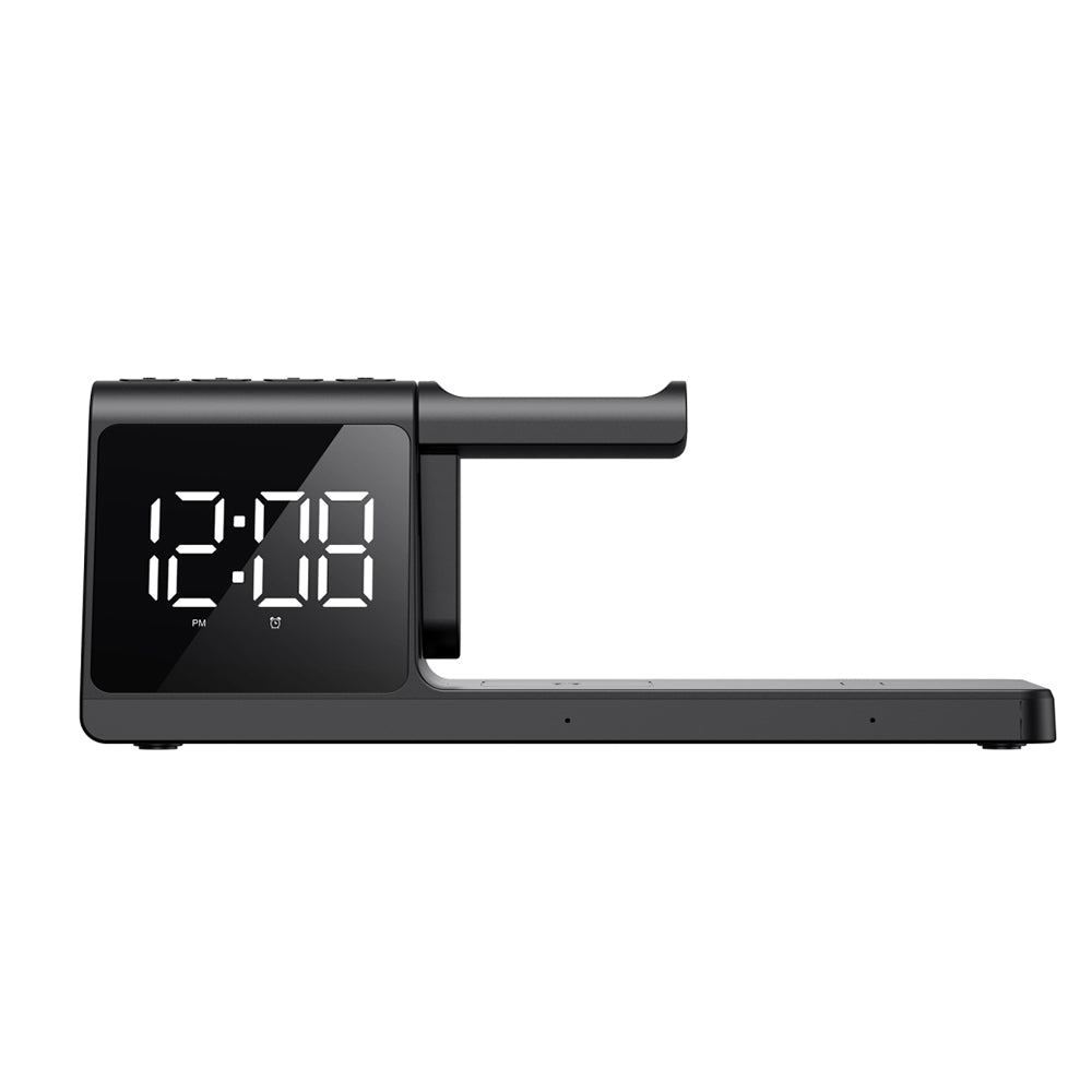 Digitaluhr HAVIT W3042 4in1 mit Wireless QI-Ladung, Schwarz