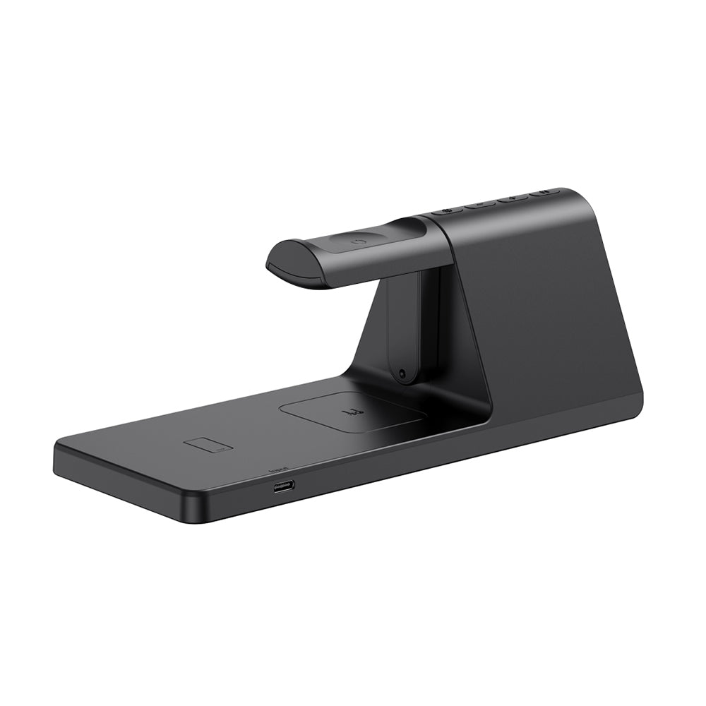 Digitaluhr HAVIT W3042 4in1 mit Wireless QI-Ladung, Schwarz