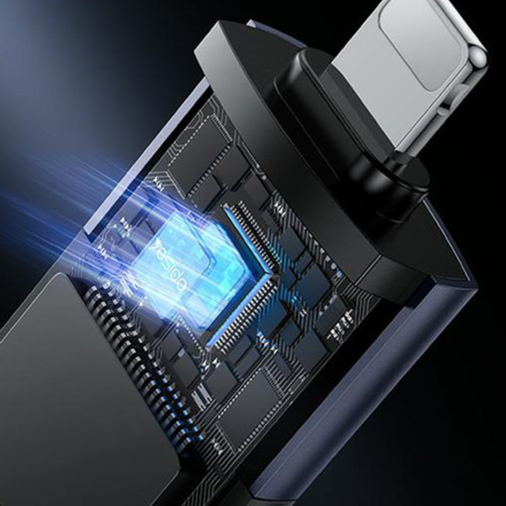 Lightning-Kartenleser Yesido GS38, microSD, Grau, Wiederverpackt