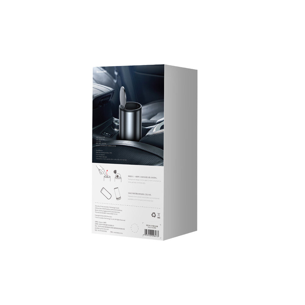 Auto-Mülleimer Baseus Gentleman Style mit 30 Müllbeuteln, Schwarz CRLJT-01