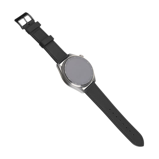Fixed Leather Armband für Huawei Watch / Xiaomi Watch Series, 22mm, Schwarz