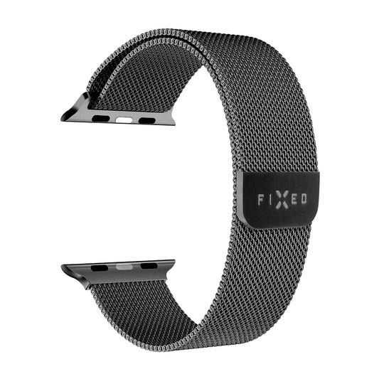 Fixed Mesh Armband für Apple Watch 42mm / 41mm / 40mm / 38mm Serie, Schwarz