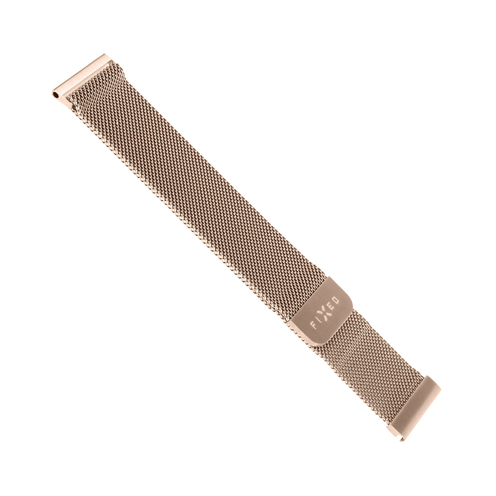 Fixed Mesh Strap for Samsung Galaxy Watch / Huawei Watch Series, 20mm, Rose Gold