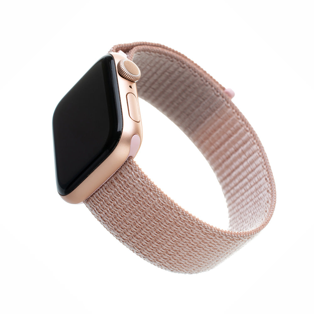 Fixed Nylon Strap for Apple Watch 49mm / 46mm / 45mm / 44mm / 42mm Series, Rose Gold