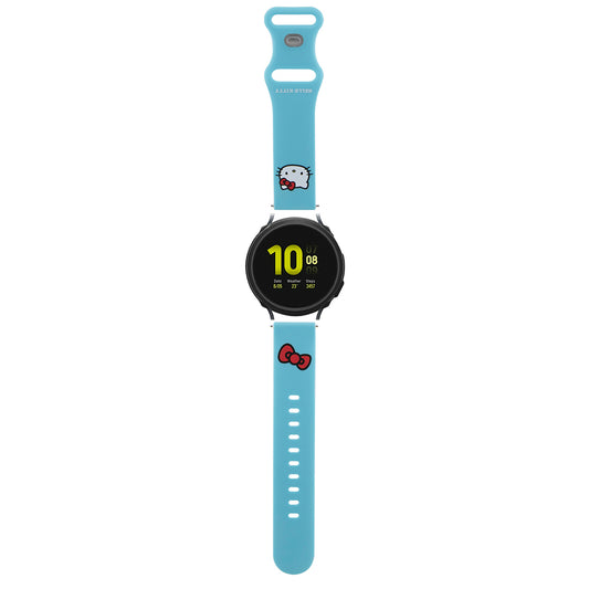 Hello Kitty Silikonarmband Kitty Head für Samsung Galaxy Watch / Huawei Watch Series, Blau