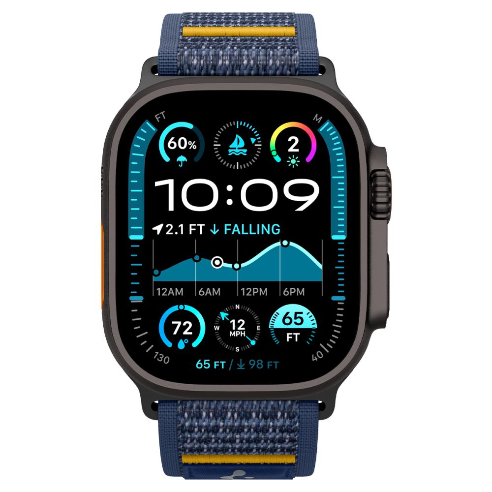 Spigen Athlex Air Armband für Apple Watch 49mm / 46mm / 45mm / 44mm Serie, Marineblau AMP09036