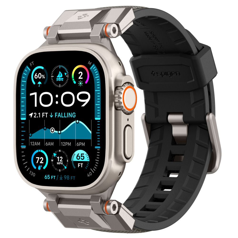 Spigen DuraPro Armor Gurt für Apple Watch 49mm / 46mm / 45mm / 44mm / 42mm Serie, Grau AMP09104