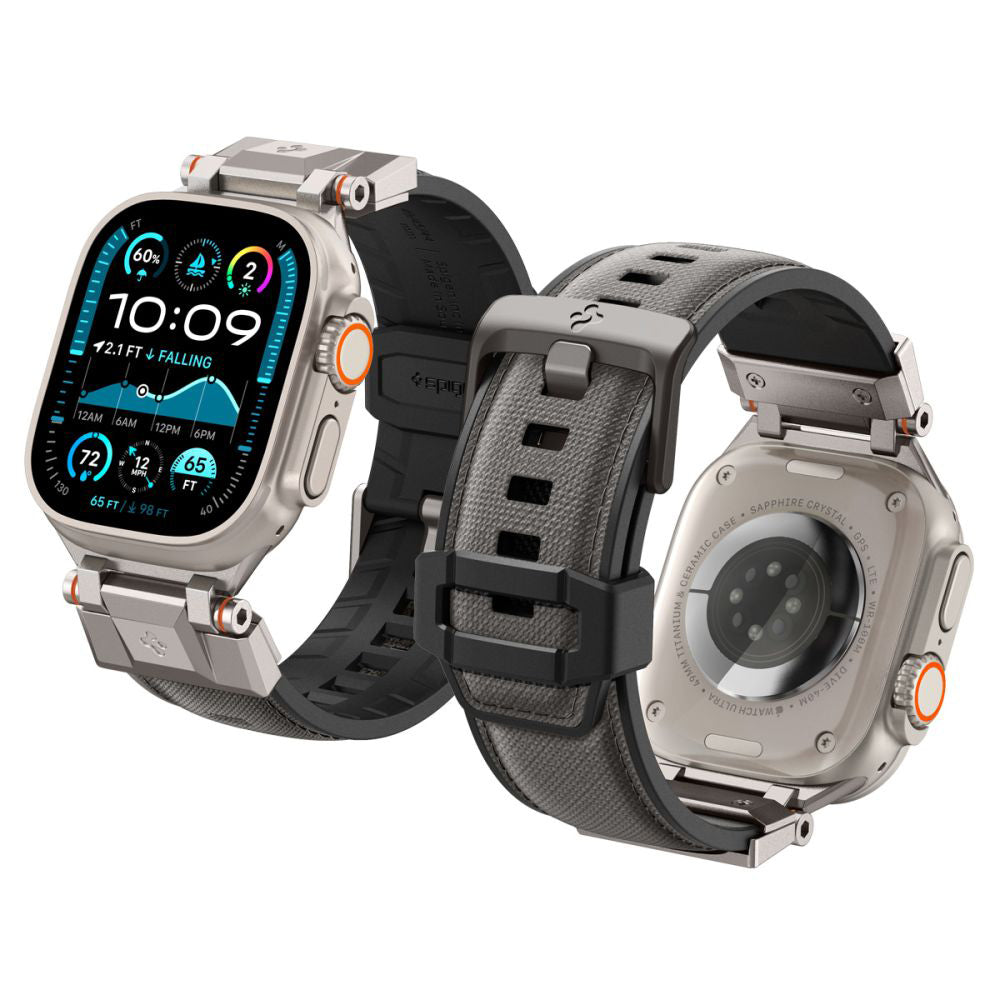 Spigen DuraPro Armor Gurt für Apple Watch 49mm / 46mm / 45mm / 44mm / 42mm Serie, Grau AMP09104