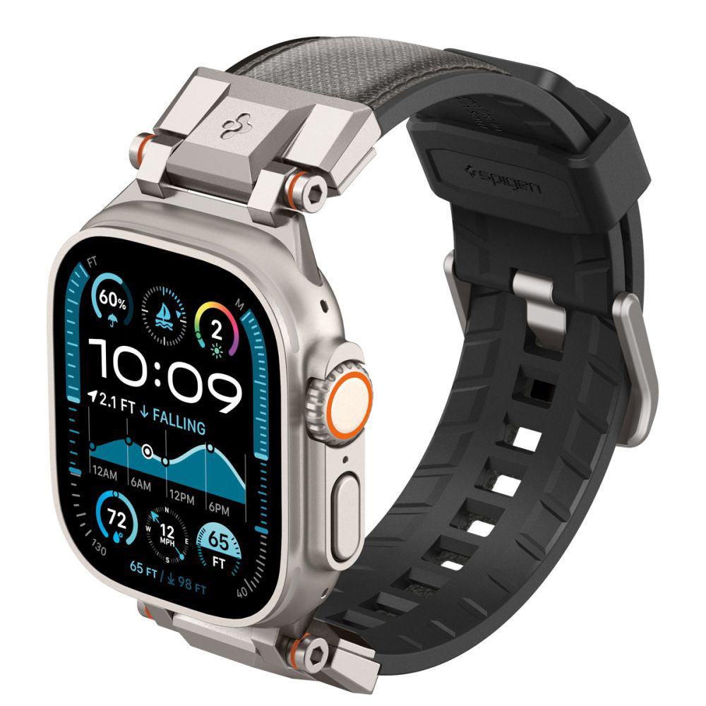 Spigen DuraPro Armor Gurt für Apple Watch 49mm / 46mm / 45mm / 44mm / 42mm Serie, Grau AMP09104