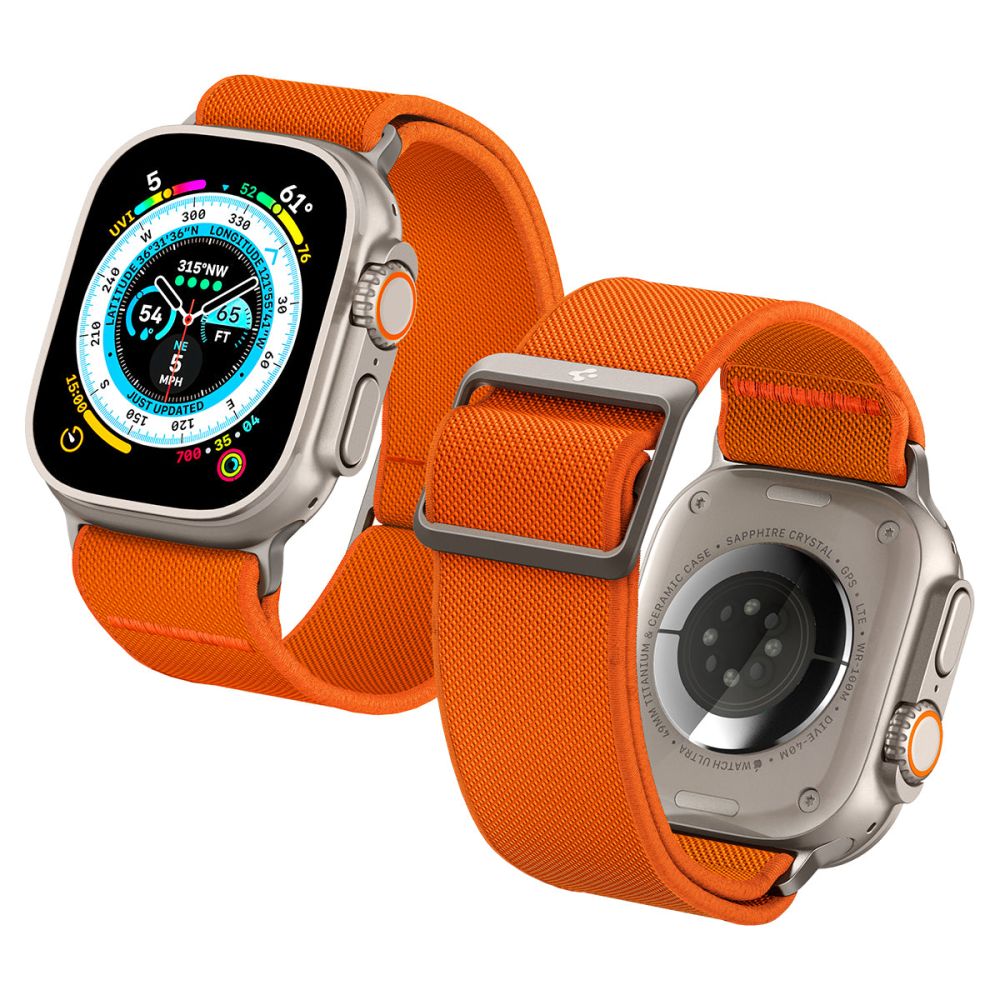 Spigen Fit Lite Ultra Armband für Apple Watch 49mm / 46mm / 45mm / 44mm / 42mm Serie, Orange AMP05986