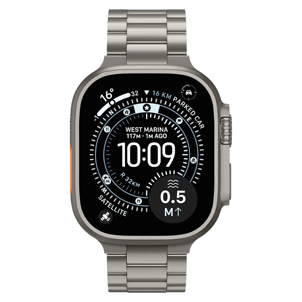 Spigen Modern Fit Titanium Armband für Apple Watch 49 mm / 46 mm / 45 mm / 44 mm Series, Grau AMP09105