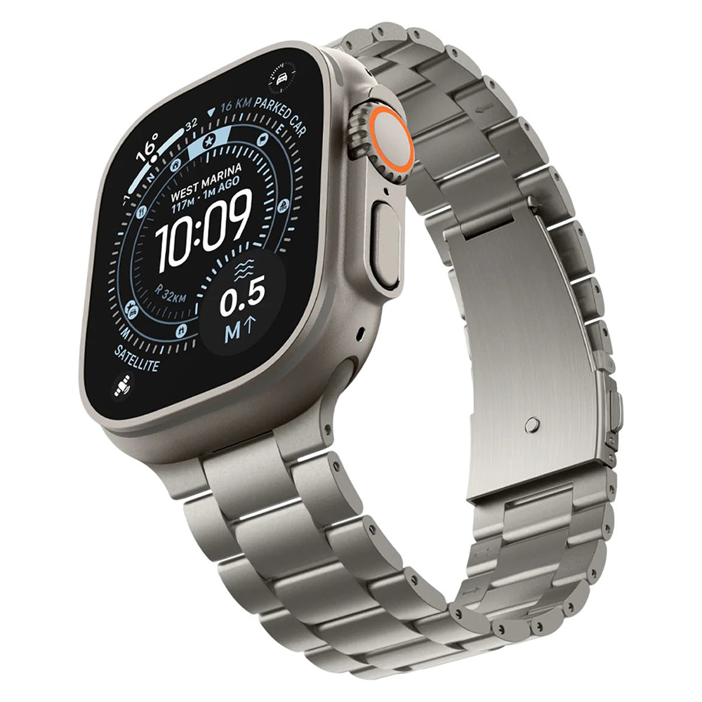 Spigen Modern Fit Titanium Armband für Apple Watch 49 mm / 46 mm / 45 mm / 44 mm Series, Grau AMP09105