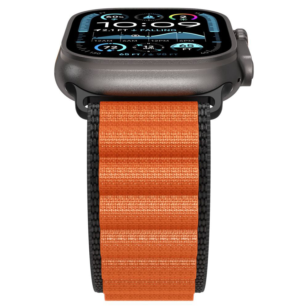 Spigen WBF1 Armband für Apple Watch 49mm / 46mm / 45mm / 44mm Serie, Schwarz Orange AMP10145