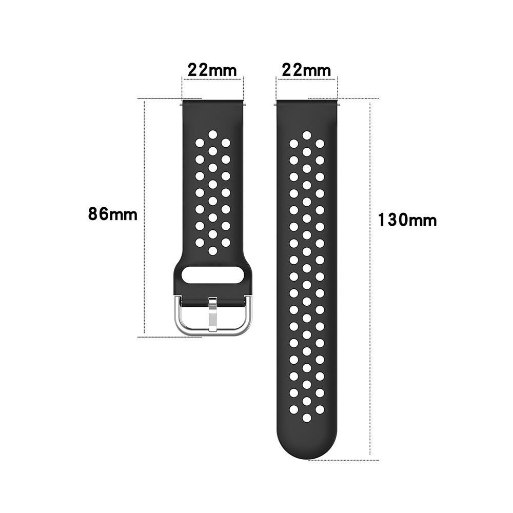 Techsuit W004 Armband für Samsung Galaxy Watch / Huawei Watch Series, 22mm, Dunkelblau