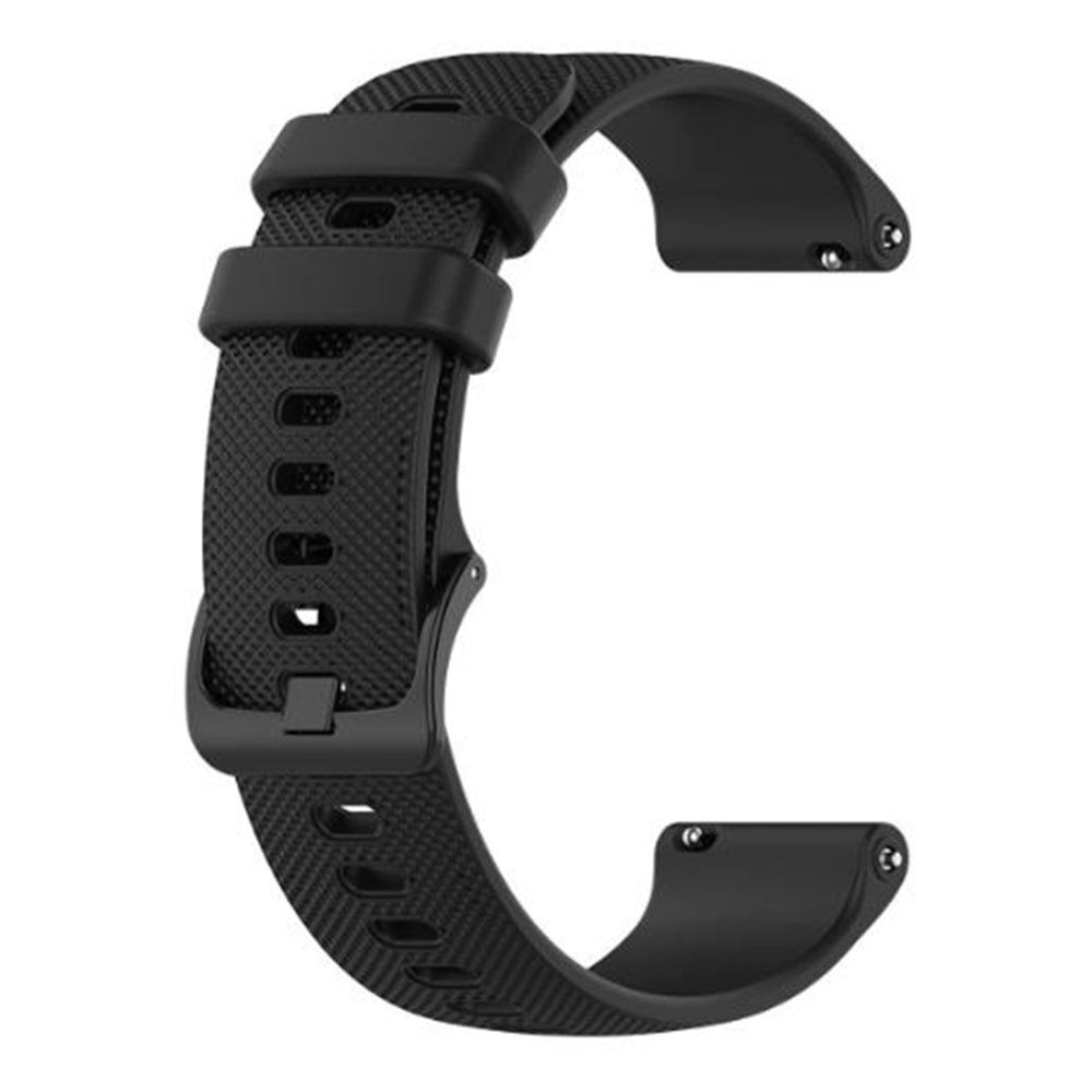 Techsuit W006 Armband für Huawei Watch / Garmin Watch Series, 18mm, Schwarz