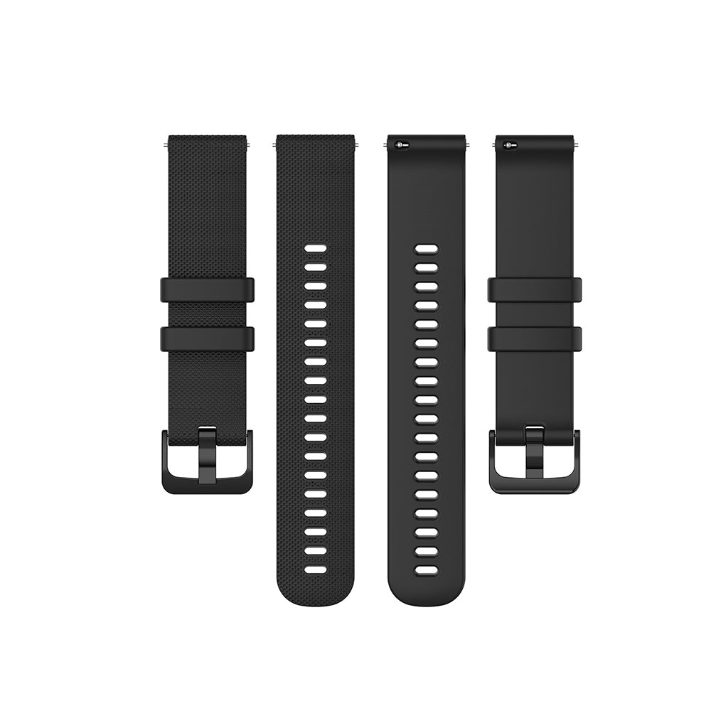 Techsuit W006 Armband für Huawei Watch / Garmin Watch Series, 18mm, Schwarz