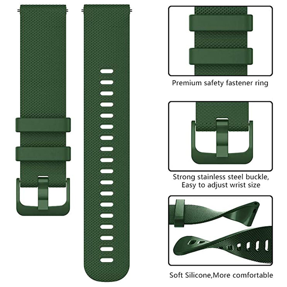 Techsuit W006 Armband für Samsung Galaxy Watch / Huawei Watch Series, 20mm, Grün