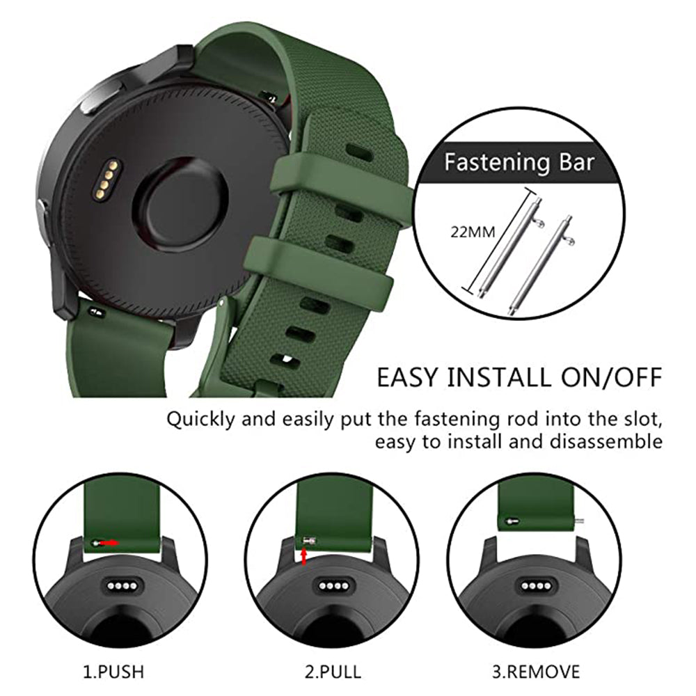Techsuit W006 Armband für Samsung Galaxy Watch / Huawei Watch Series, 20mm, Grün