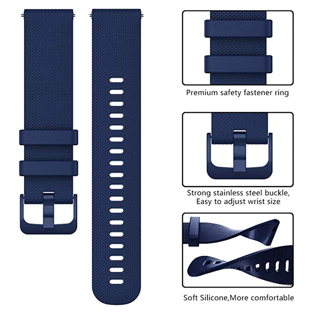 Techsuit W006 Armband für Samsung Galaxy Watch / Huawei Watch Series, 22mm, Blau