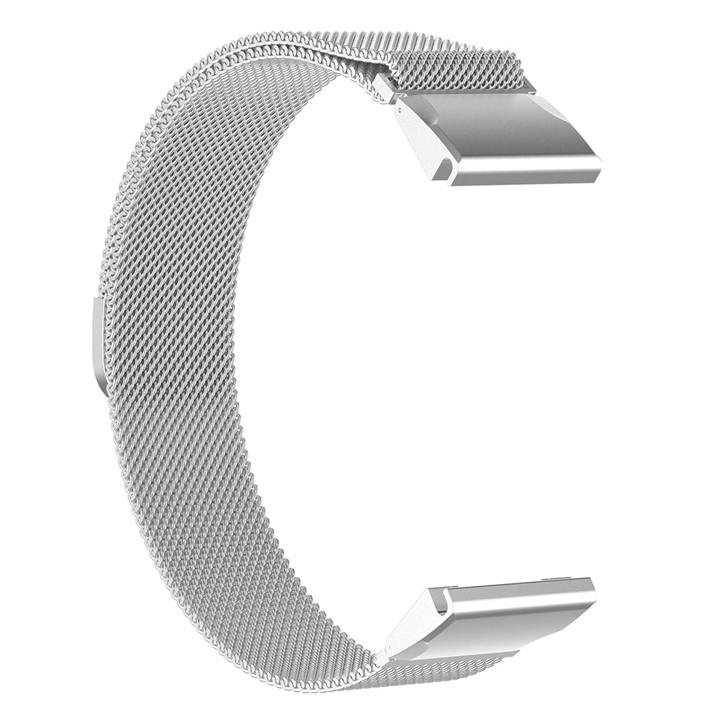 Techsuit W009 Armband für Garmin Instinct / Approach / Fenix Watch Series, 20mm, Silber