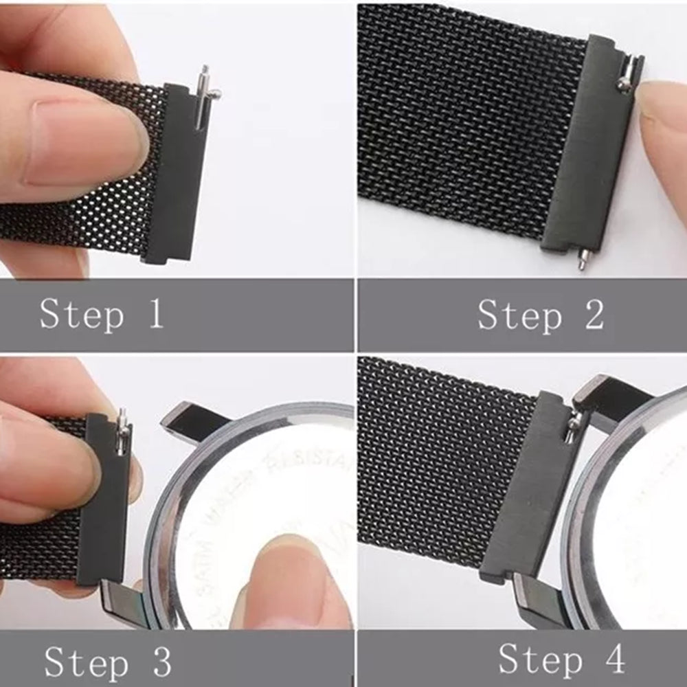 Techsuit W009 Armband für Huawei Watch / Garmin Watch Series, 18mm, Silber