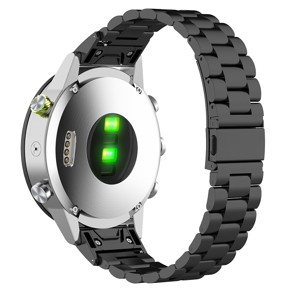 Techsuit W010 Armband für Garmin Instinct / Approach / Fenix Watch Series, 20mm, Schwarz