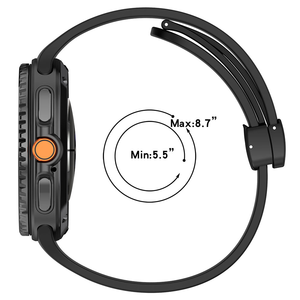 Techsuit W011 Armband für Samsung Galaxy Watch8 / Watch8 Classic Series, Schwarz