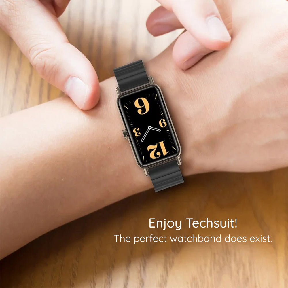 Techsuit W012 Armband für Apple Watch 49mm / 46mm / 45mm / 44mm / 42mm Serie, Silberfarben