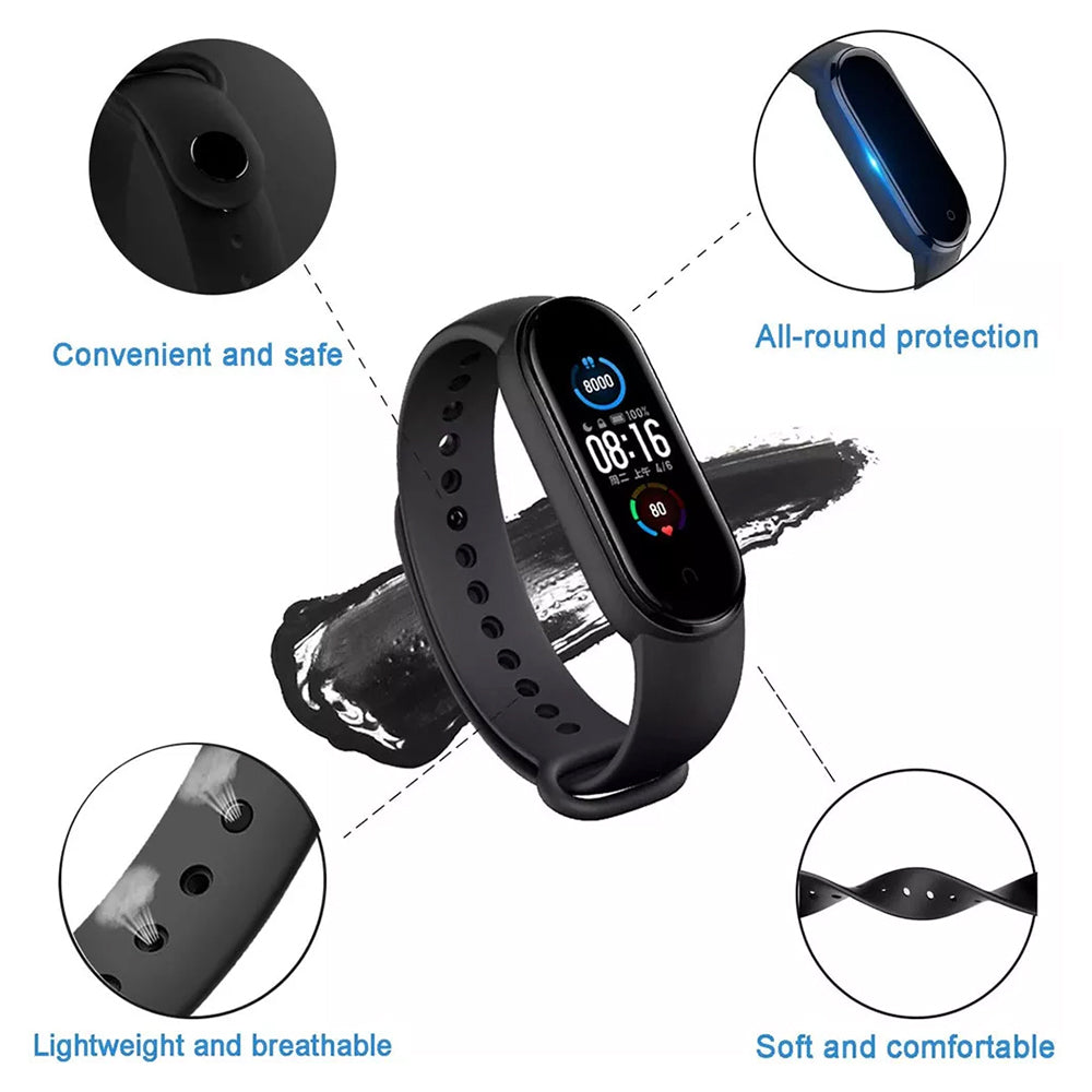 Techsuit W013 Armband für Xiaomi Band / Amazfit Band Series, Schwarz