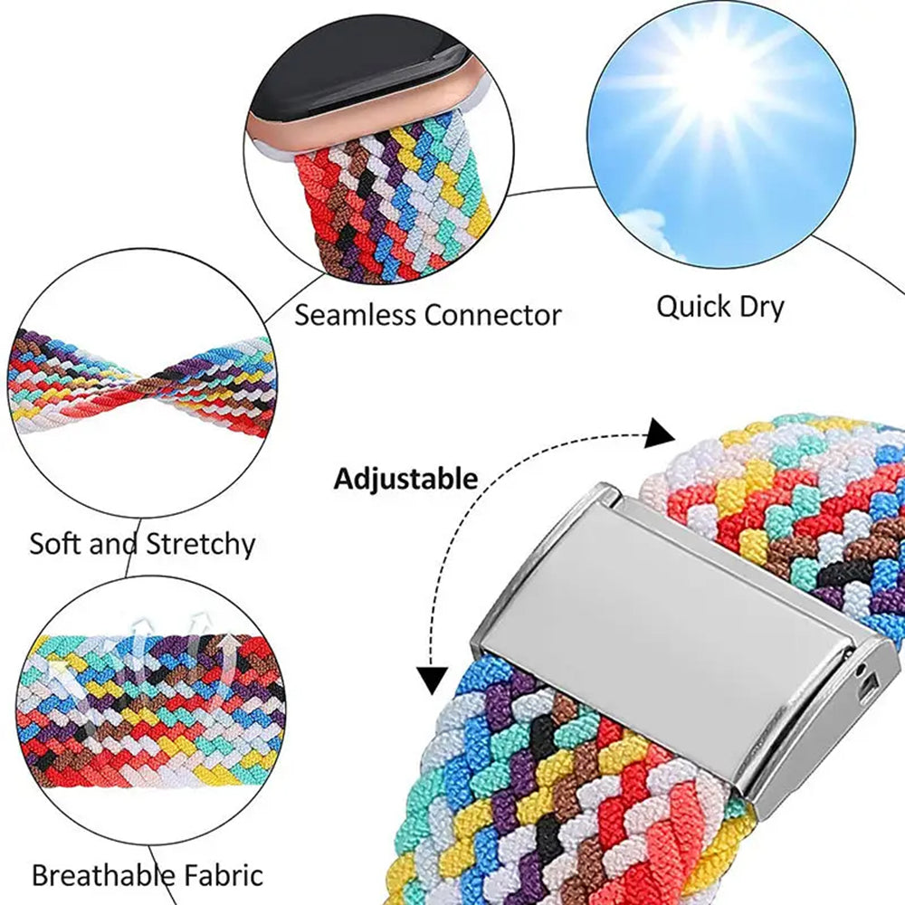 Techsuit W032 Armband für Apple Watch 42mm / 41mm / 40mm / 38mm Serie, Rosa Multicolor