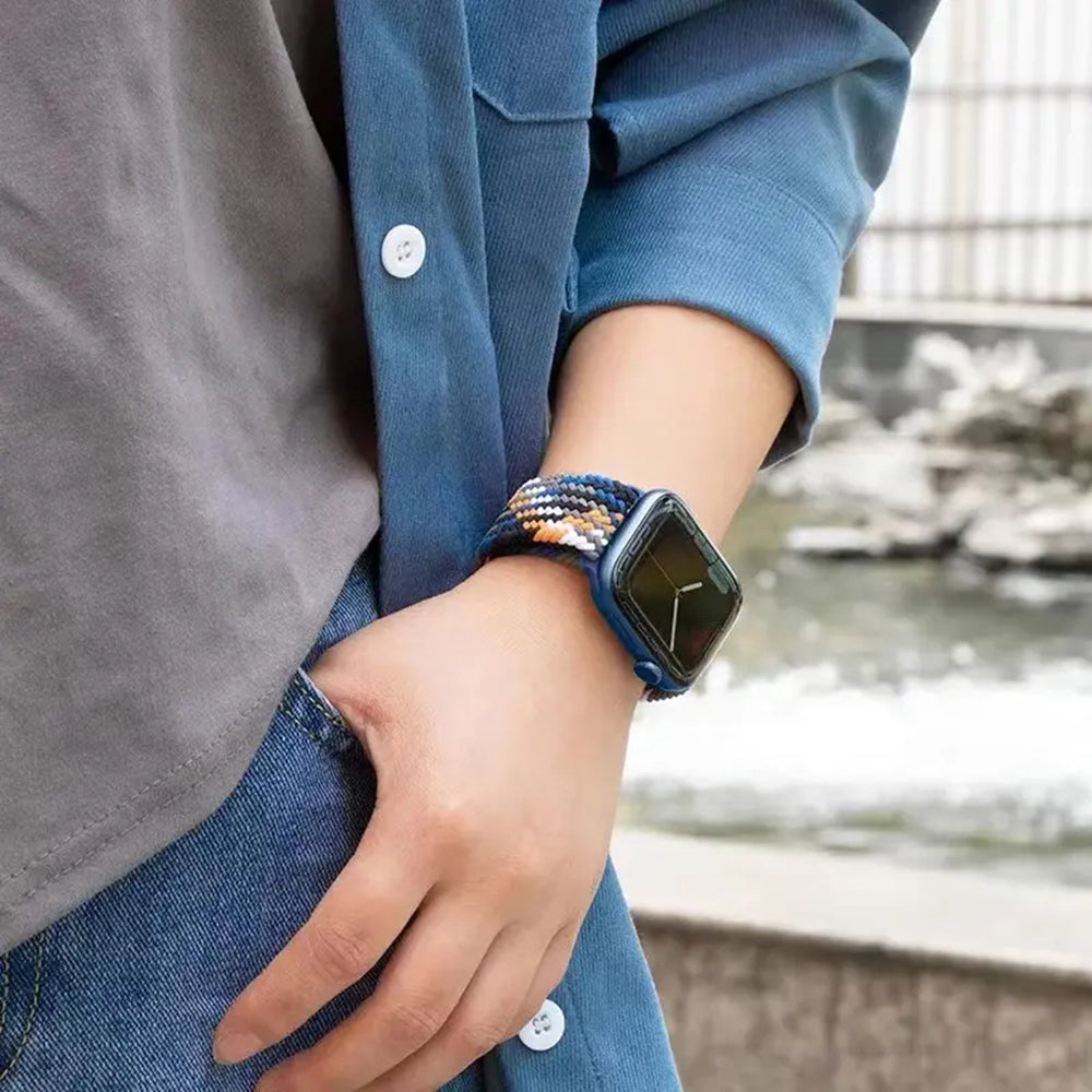 Techsuit W032 Armband für Apple Watch 49mm / 46mm / 45mm / 44mm / 42mm Serie, Grün Multicolor