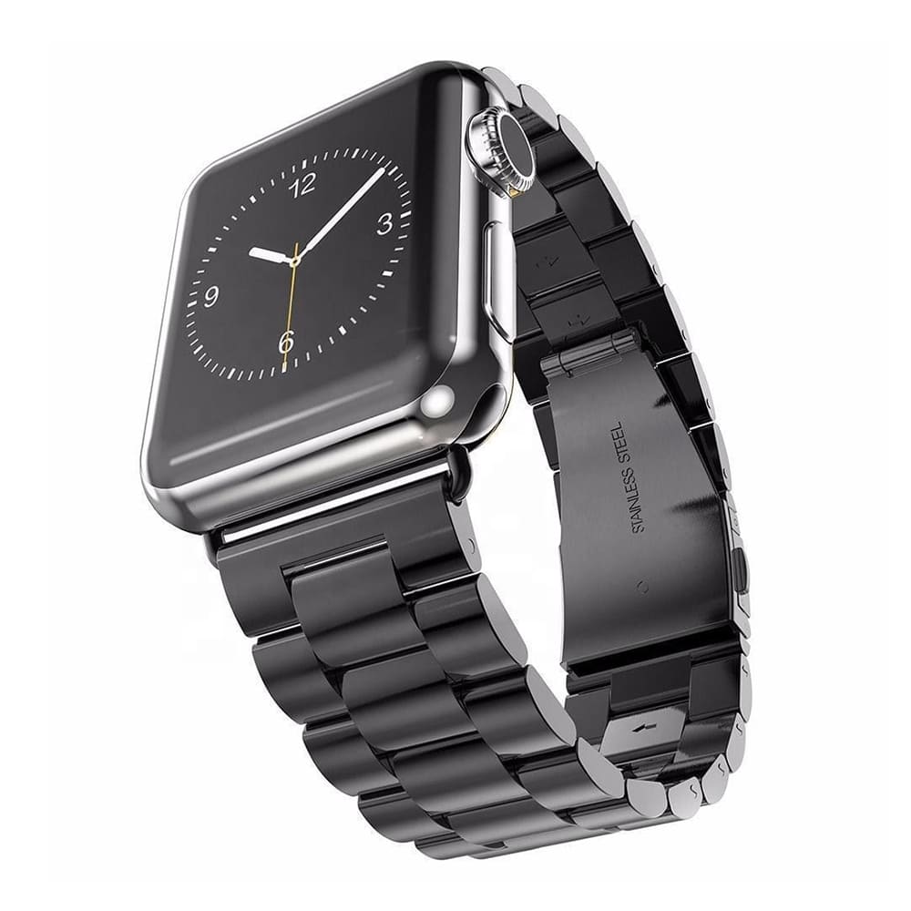 Techsuit W036 Armband für Apple Watch 42mm / 41mm / 40mm / 38mm Serie, Schwarz