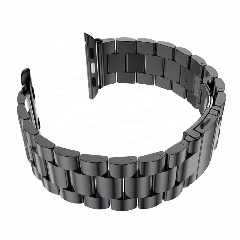 Techsuit W036 Armband für Apple Watch 42mm / 41mm / 40mm / 38mm Serie, Schwarz