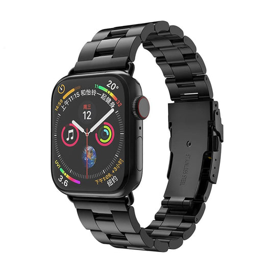 Techsuit W036 Armband für Apple Watch 49mm / 46mm / 45mm / 44mm / 42mm Serie, Schwarz