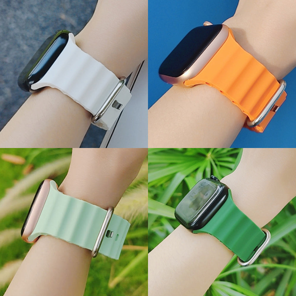 Techsuit W038 Armband für Apple Watch 49mm / 46mm / 45mm / 44mm / 42mm Serie, Gelb