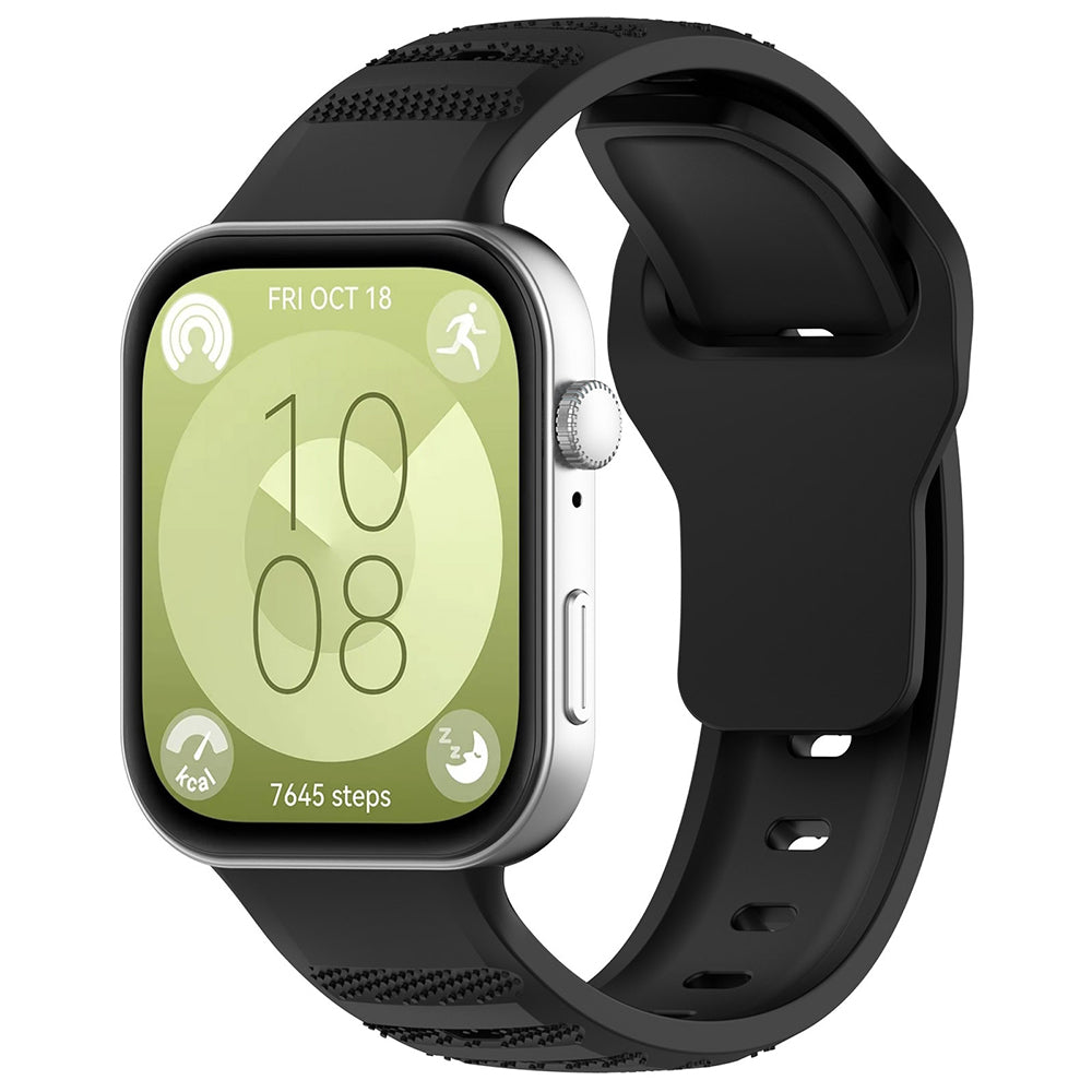Techsuit W050 Armband für Huawei Watch Fit 4 Pro / Fit 4 / Fit 3, Schwarz