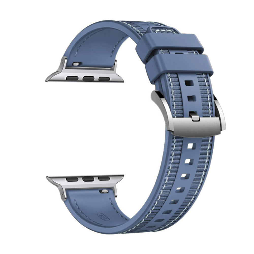 Techsuit W051 Armband für Apple Watch 49mm / 46mm / 45mm / 44mm / 42mm Serie, Dunkelblau