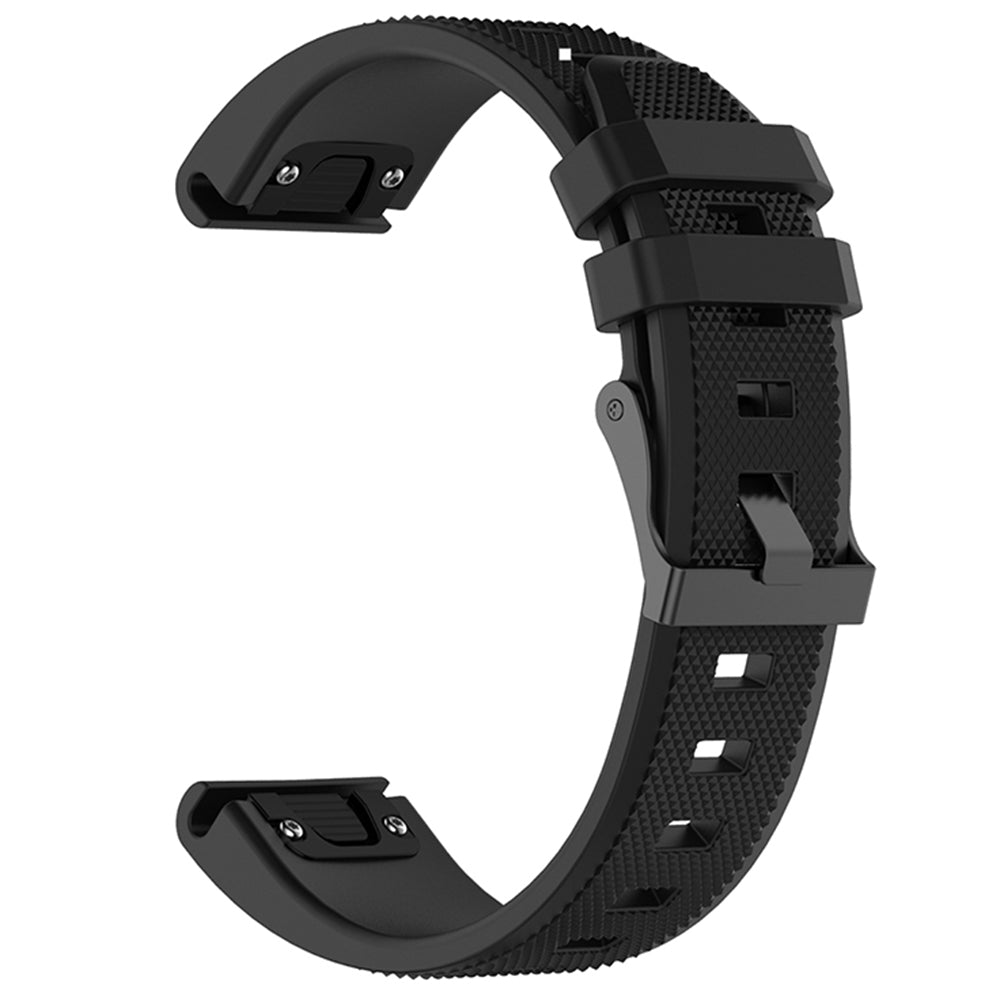 Techsuit W058 Armband für Garmin Watch Fenix / Forerunner Serie, 22mm, Schwarz