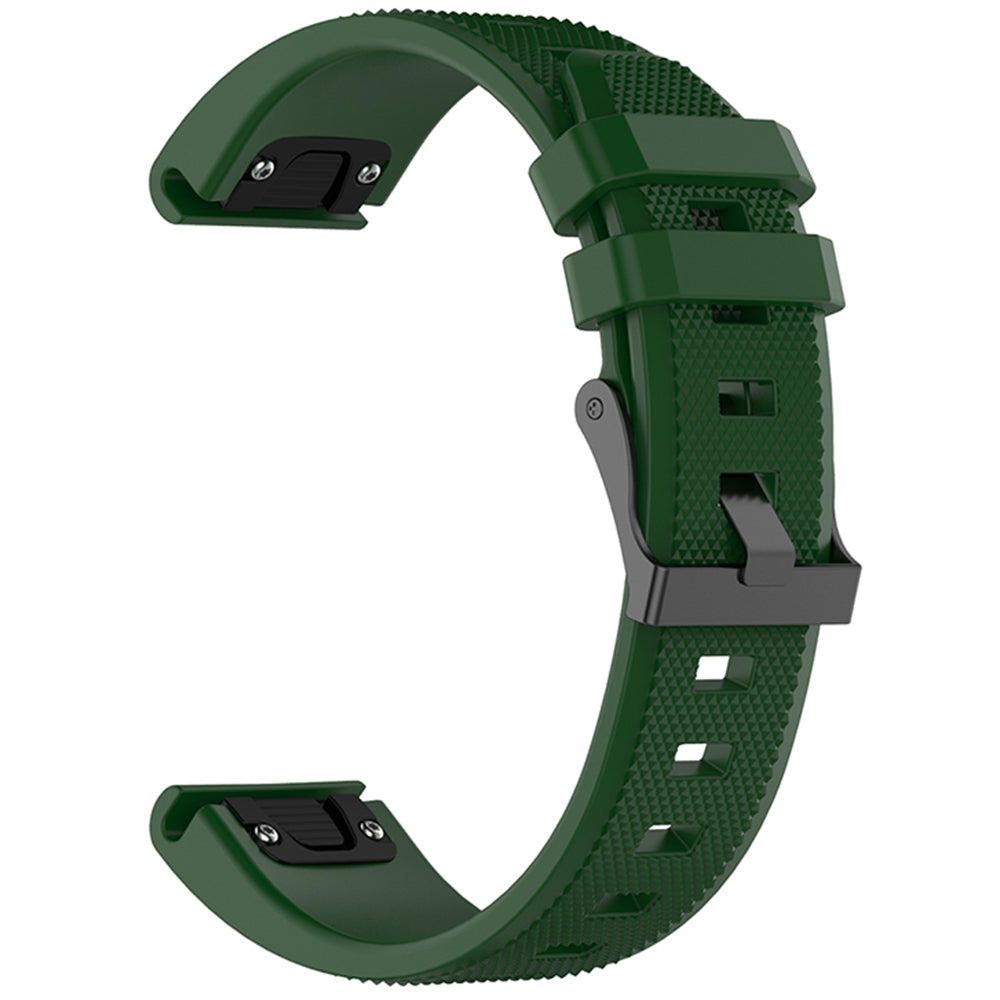 Techsuit W058 Armband für Garmin Watch Fenix / Forerunner Serie, 22mm, Dunkelgrün