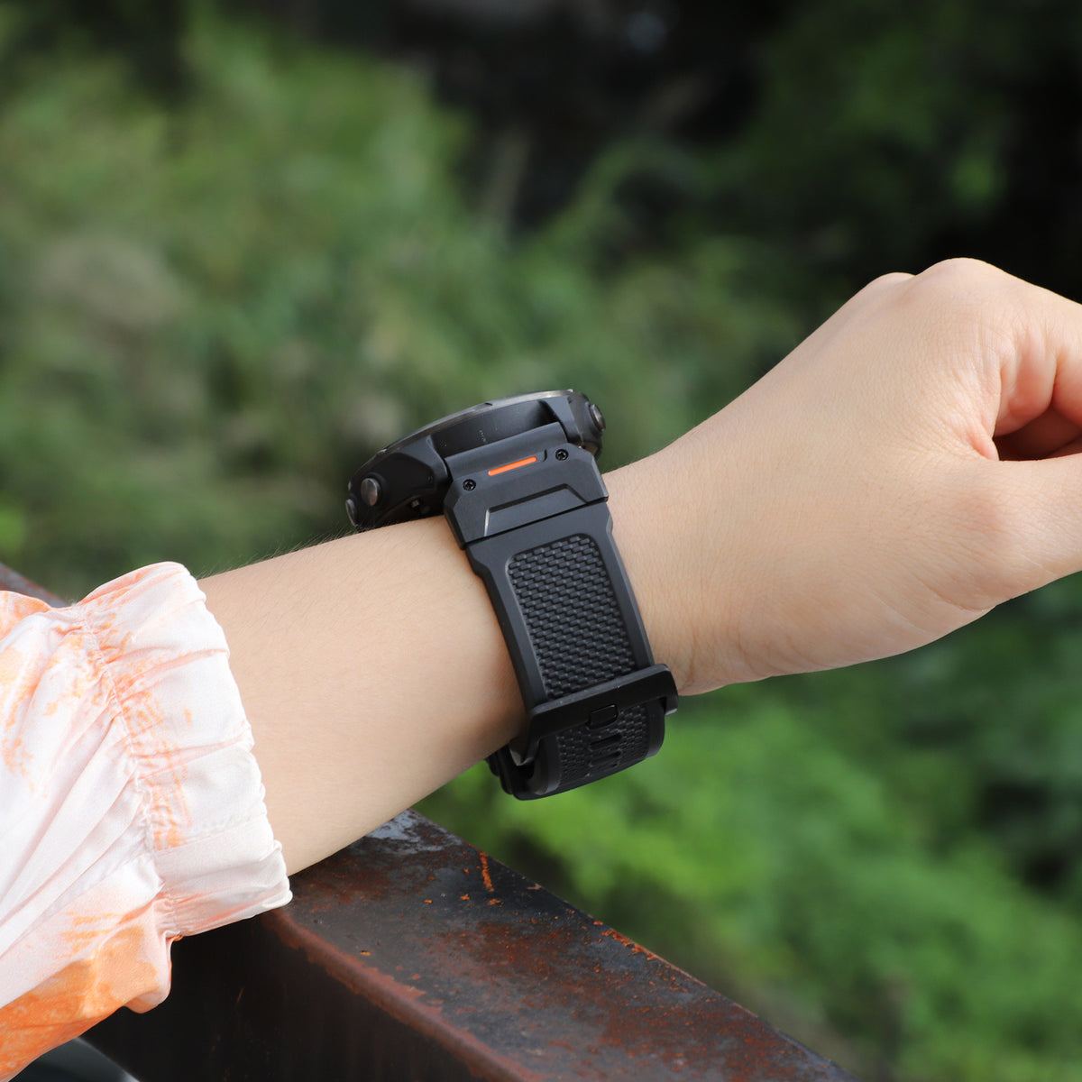 Techsuit W068 Armband für Garmin Watch Fenix Series, 26mm, Schwarz