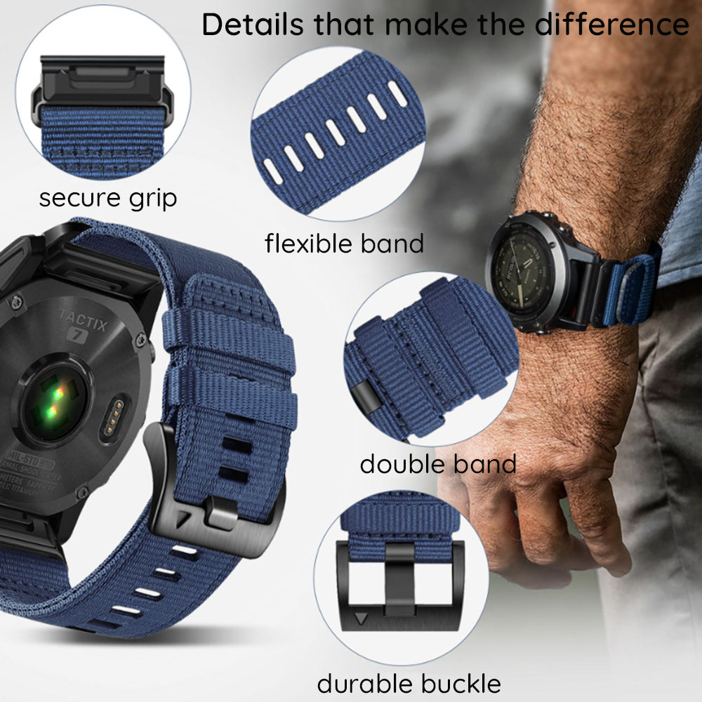 Techsuit W070 Armband für Garmin Watch Fenix / Forerunner / Approach Series, 22mm, Orange