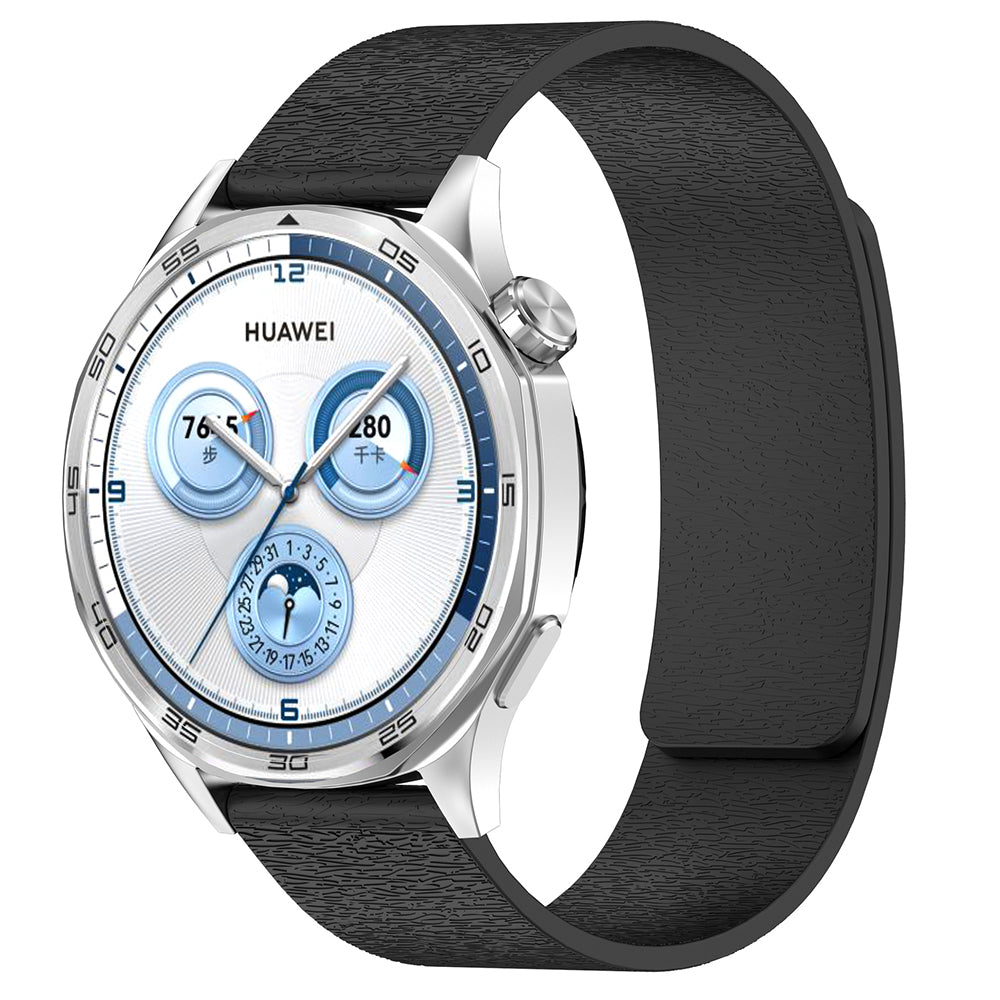 Techsuit W074 Armband für Samsung Galaxy Watch / Huawei Watch Series, 22mm, Schwarz