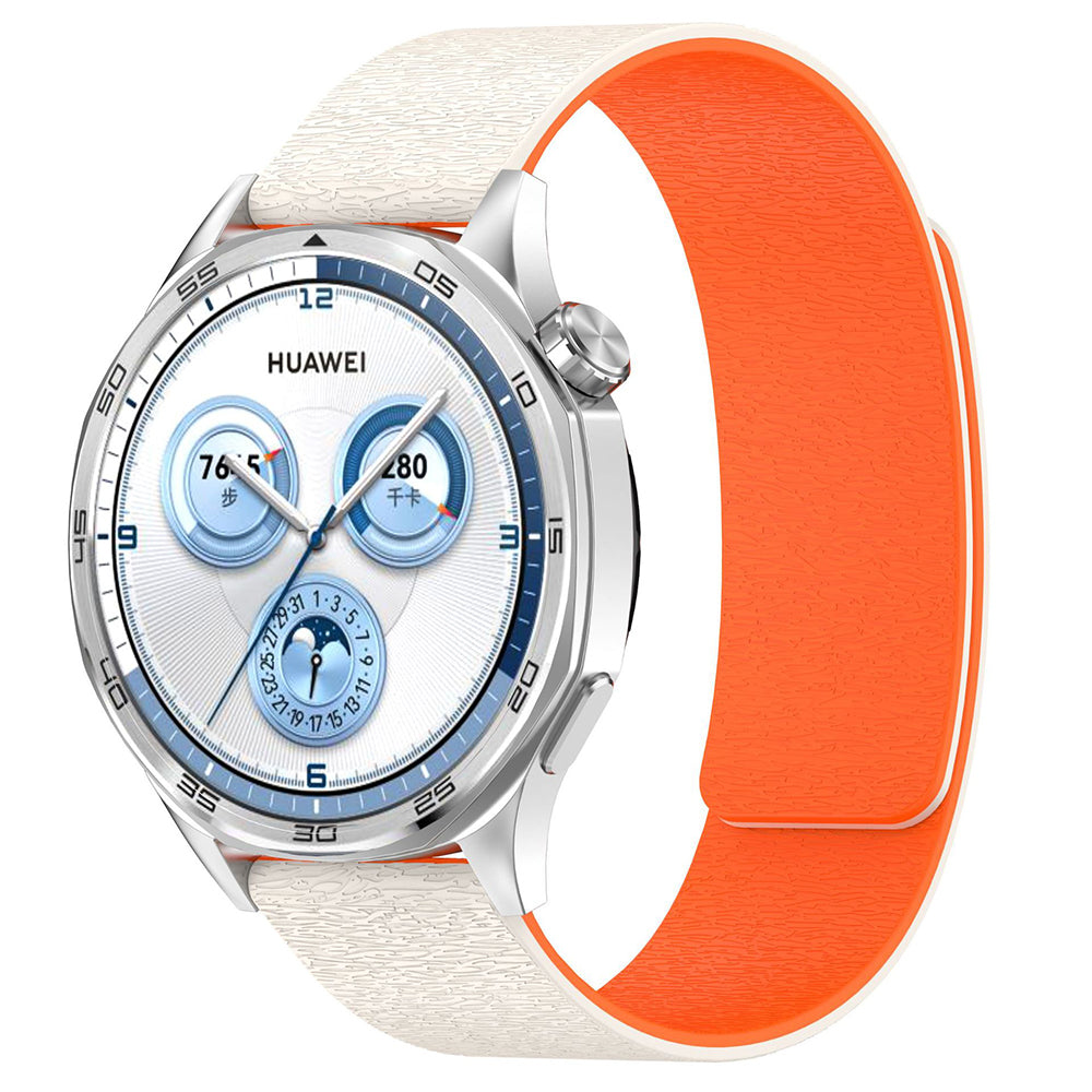Techsuit W074 Armband für Samsung Galaxy Watch Series, 22mm, Beige Orange