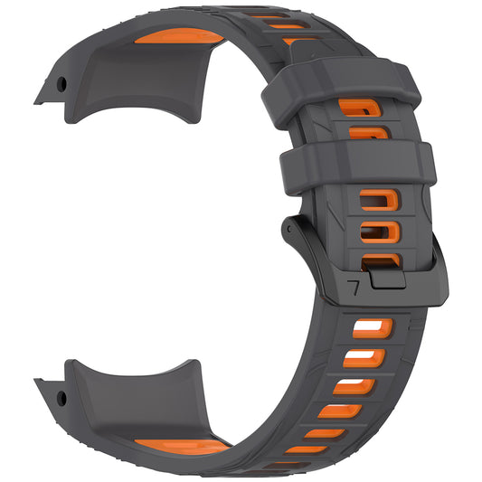 Techsuit W077 Armband für Garmin Instinct 3 45mm Solar / Instinct 3 45mm, Grau Orange