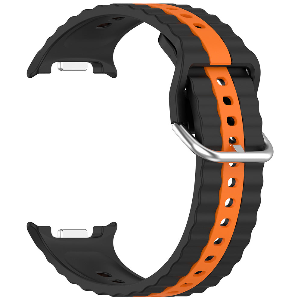 Techsuit W078 Armband für Samsung Galaxy Watch8 / Watch8 Classic Series, Schwarz Orange