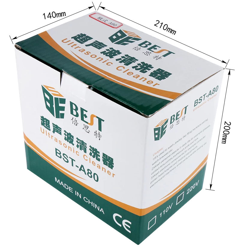 Best BST-A80 Ultraschallreiniger 0.7L | 50W | 40kHz | Edelstahl